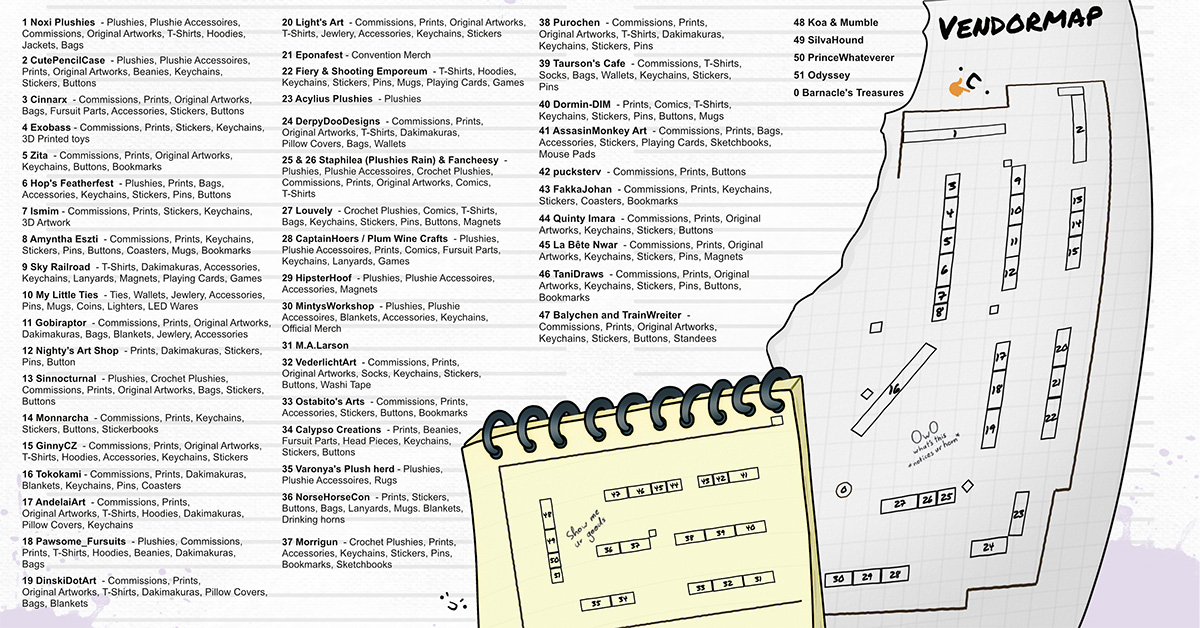 The vendor map is here